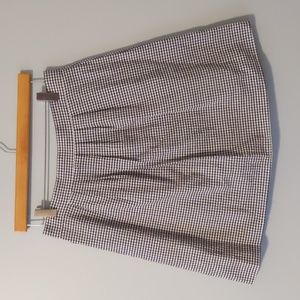 L Maison Jules Navy Gingham Skirt